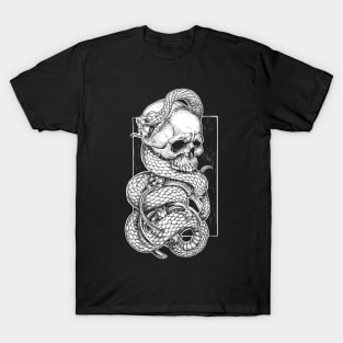 snake & skull (white) T-Shirt